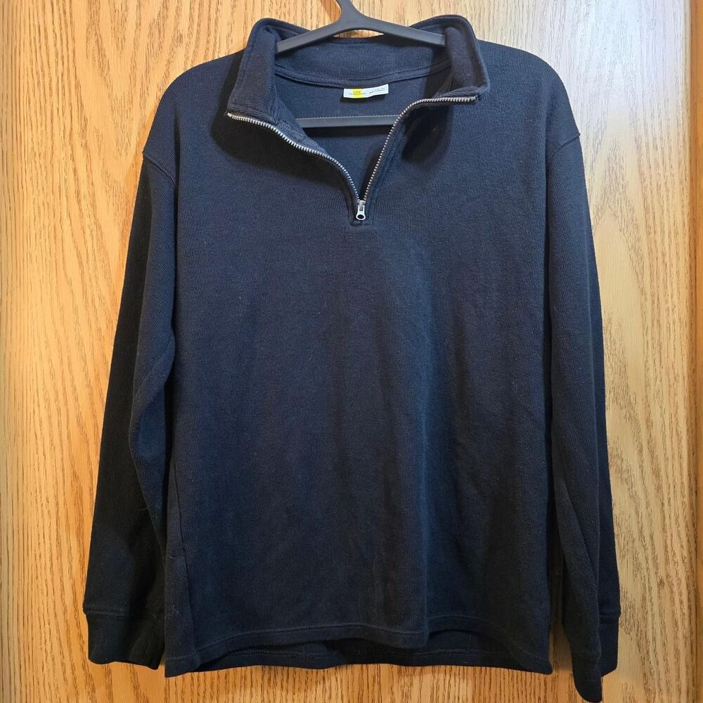 Epic Threads Youth L 14–16 Black Quarter Zip Long Sleeve Knit Pullover